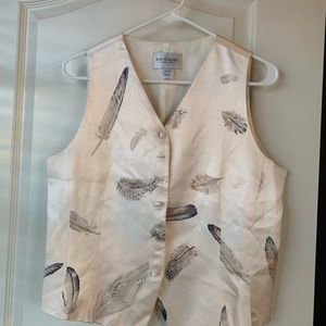 Emanuel Ungaro Vintage silk vest with feathers